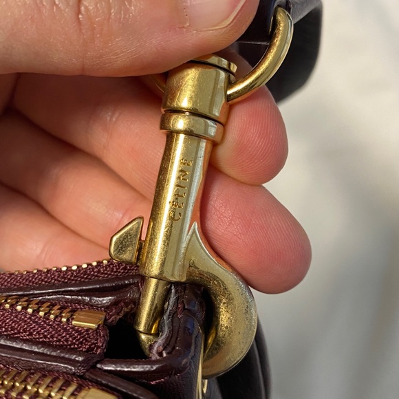 Authentic burgundy oversized trio bag preowned - Picture 5 of 15